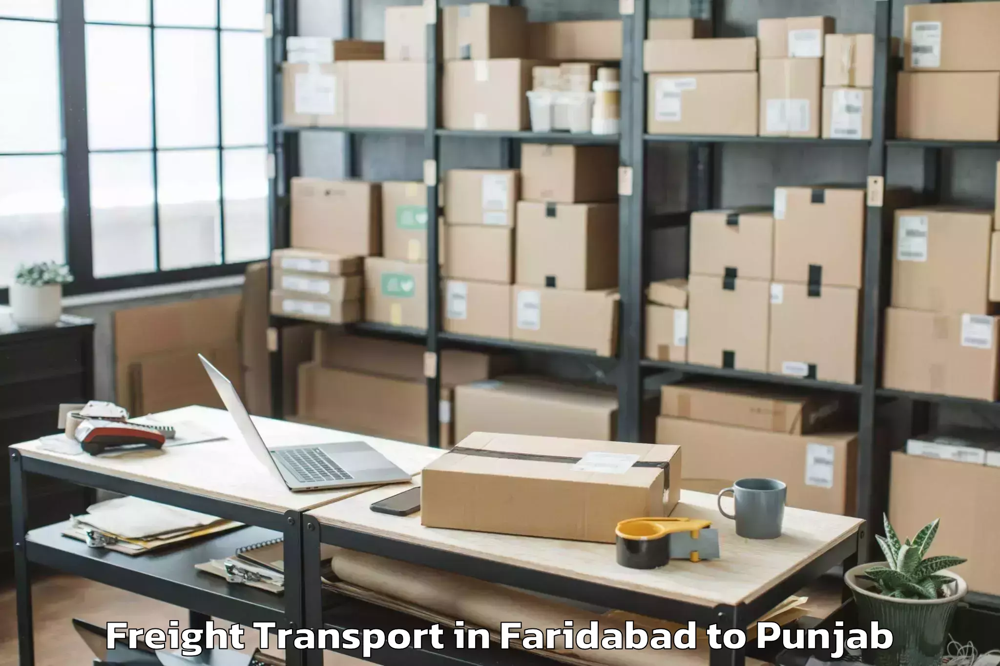 Efficient Faridabad to Dasuya Freight Transport